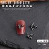 Joyería de uñas con diseño de viento oscuro, venta al por mayor, metal, punk, cruz, croco, araña, calavera, accesorios de aleación retro