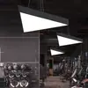 Lámpara de araña triangular creativa Cafetería de Internet Gimnasio Lámpara de modelado LED Oficina Centro comercial Lámpara de estilo industrial Lámparas de ingeniería