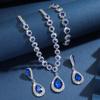 Joias do Oriente Médio Explosões Colar Brincos Pulseira Conjunto de Três Peças Flor Diamante Completo Traje de Joias para Noiva Acessórios para Vestido Mulheres
