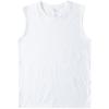 Camiseta sin mangas tipo chaleco pesada estilo americano para hombre de 230 g, para verano, fitness, deportes, algodón puro, cuello redondo, holgada, manga corta