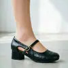 Sandalias Nuevas de Exportación Primavera/Verano 2026 con Corte Hueco, Punta Redonda, Tacón Bajo y Grueso, Suela Suave, Calzado Cómodo para Mujer para Comercio Transfronterizo