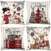Fundas de Almohada Serie Navideña de Amazon, Cojines de Sofá Estampados de Lino, Fundas de Almohada, Soporte para Personalización con Tu Propio Diseño