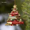 Pendente Decorativo de Pássaro Simulado Plano de Acrílico para Árvore de Natal Decoração de Casa Novo Produto Transfronteiriço