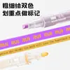 Tinta de Secado Rápido para Bolígrafo Resaltador Colorido de Doble Punta Marcador de Doble Punta Bolígrafo Marcador Bolígrafo para Diario de Mano Pincel de Acuarela con Punta Oblicua