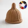 Chapéus Japoneses e Coreanos Transfronteiriços Europeus e Americanos Chapéus de Tricô Masculinos Chapéus de Lã Chapéus com Borda Dobrada Chapéus de Chupeta Família Femininos Costa e Fora da Agulha Chapéus Adultos