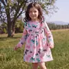 Vestido de manga larga para niña estilo europeo y americano 26 Otoño Nuevo Estampado de Mariposas Falda Infantil