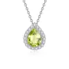 Conjunto de Joias de Ametista Natural Prata de Lei S925 Design de Alto Padrão Topázio Granate em Forma de Gota Colar para Mulheres