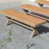 Silla de ocio para exteriores, mesa y sillas de moda, mesa y sillas redondas para patio y balcón, juego de mesa y sillas impermeables para exteriores, mesa larga, transfronterizo