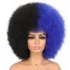 Peruca Preta Fofa Touca Super Grande Afro Cabelo Curto Adereços Engraçados para Performance