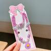 Conjunto de Colar e Pulseira de Pérolas para Destaque Infantil Pingente de Princesa Desenho Animado Joias de Contas Feitas à Mão Joias para Menininhas
