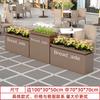 Jardinera de flores de acero inoxidable para exteriores, combinación de jardinera de hierro forjado, macetero municipal, departamento de ventas, jardinera comercial de hierro forjado, valla