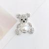 Nuevos Accesorios DIY de Oso de Aleación Incrustado de Diamantes de Yilian, Materiales de Decoración para Funda de Teléfono de Oso de Perlas y Materiales de Accesorios