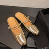 En stock ~ Sandalias francesas Zapatos de mujer para uso exterior Primavera y verano 2025 Nuevas pantuflas Mary Jane de un solo pedal
