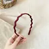 Nuevas Diademas Heladas de Colores Caramelo para Otoño, Diademas de Plástico Versátiles para Mujer, Diademas Onduladas Antideslizantes de Color Sólido al por Mayor