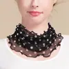 Procesamiento PersonalizadoHuaye Bufanda de Seda con Cuello Halter para Primavera y Verano Suéter de Malla de Seda de Morera Cubrecuellos Cálido Protección Solar
