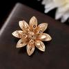 Estilo antiguo Zhongxing joyería diy capullo de flor corazón de flor soporte de flor pieza de flor de cobre puro accesorio para tocado pasador corona de pelo material