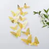 Adesivos de Borboleta 3D Vazados DIY Decoração de Festa em Casa Quarto Sala de Estar Adesivos de Parede de Fundo Adesivos Decorativos 3D