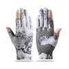 Guantes de Pesca para Exteriores de Verano, Protección Solar, Tres Dedos, Resistentes al Desgaste, Gruesos, Antideslizantes y Antiarañazos para Pesca en el Mar, Ciclismo y Conducción