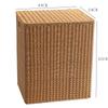 Cesta de Almacenamiento, Cesta para Ropa Sucia, Cesta de Mimbre Tejido para Ropa Sucia con Tapa, Caja Grande de Almacenamiento para Artículos Varios, Cesta Tejida de Plástico