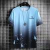 Camiseta de Manga Corta de Seda de Hielo para Hombre Verano 2026 Nueva Holgada de Media Manga con Sensación de Hielo Transpirable de Secado Rápido Ropa para Hombre