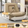 Sillón sofá individual, sofá cápsula espacial, sofá reclinable eléctrico giratorio para sala de estar, mecedora multifuncional de cuero WY