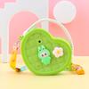 Moda Pêssego Coração Caverna Bolsa Pequena Amor Crossbody Bolsa de Armazenamento Portátil Bolsa de Moedas de Silicone Cosmético