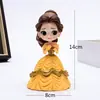 Decoración de Pastel de Cumpleaños Colección Princesa Decoración de Dibujos Animados Campana Blancanieves Cabello Largo Cenicienta Escena de Muñeca Horneado