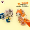 Long Zhiyu Hace Llavero de Muñeca de PVC Estéreo 3D Colgante de Dibujos Animados Personalizado Llavero de Pareja Colgante