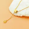 Colar Tridimensional de Aço Titânio Estilo Coreano para Mulheres, Corrente de Clavícula Versátil da Moda de Luxo Leve com Pingente de Franja, Corrente de Osso de Cobra Tendência