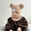 Outono e Inverno Crianças Dinossauro Macacão Chapéu Bebê Masculino e Feminino Bebê Quente Proteção de Orelha Chapéu de Pelúcia Capuz de Proteção de Orelha Cachecol de Pescoço