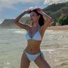 2025 Bikini Simple Nuevo para Mujer Dividido Triángulo Bolsa Pantalón Cintura Baja Tira Traje de Baño Sexy Europeo y Americano Bikini
