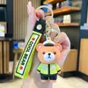 Llavero de Peluche de Oso Policía Tráfico Bombero Lindo de Dibujos Animados Llavero de Muñeca Promoción de Eventos Pequeños Regalos al por Mayor