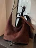 Bolso de Felpa de Gamuza de Gran Capacidad Versátil de Moda para Mujer 2026 Nuevo Bolso de Hombro Casual Retro Bolso Tote para el Trabajo