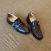Mocasines plisados estilo británico retro para mujer, nueva colección otoño 2026, punta redonda, tacón bajo, fáciles de usar, versátiles zapatos pequeños de piel para el trabajo