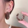 Nuevos Pendientes de Felpa con Estampado de Leopardo para Otoño e Invierno, Pendientes, Pendientes de Nicho Retro Femeninos de Alta Gama, Pendientes de Lujo Accesible y Versátiles