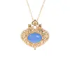 Nuevo Colgante de Collar con Candado de Paz para Mujer, Caja Thangka Estilo Chino Gahu, Accesorios de Cadena para Clavícula de Ágata Estilo Vintage, Venta al por Mayor