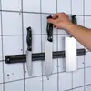 Suporte Magnético Longo para Facas de Plástico Bloco de Facas Magnético Montado na Parede da Cozinha Suporte Magnético de Madeira de Acácia para Armazenamento de Facas Sucção Magnética