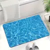 Alfombrilla de baño de nuevo diseño de olas de verano, alfombrilla absorbente antideslizante de tierra de diatomeas, alfombrilla decorativa para pies de baño en casa