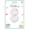 Paquete de Tarjetas Versión Delgada de 32 pulgadas Verde Fruta y Rojo Rosa Gradiente Globos de Gelatina de Helado con Números de Cumpleaños para Fiesta Infantil Globos de Papel de Aluminio