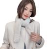 Estilo Japonés Color Sólido Simple Invierno Nuevo Largo Lana Cuello Protección Cuello Cálido Cruz Moda Bufanda Elegante