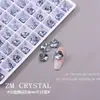 K9 Nuevo Súper Brillante Fondo de Punta 9.8mm Flor de Ciruelo Pedrería para Uñas, Coloridas Irregulares Forma de Flor Pegatinas para Uñas, Decoraciones de Pedrería 33