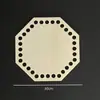 1 pieza Cesta Redonda Hecha a Mano Creativa Base para DIY Almacenamiento Base de Madera Natural Placa Gancho Base para Bolsa Tejida