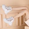 Botas Estilo Britânico Martin Modelo Novo Malha Sola Grossa com Aumento Interno de Altura de 10cm Plataforma Impermeável Botas de Malha Respirável para Mulheres