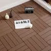 Ladrilhos de Piso de Plástico, Piso de Madeira Plástica, Pátio Jardim Varanda Terraço Externo, Piso Resistente ao Desgaste Antiderrapante, Atacado do Fabricante