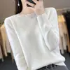 Blusa de base ready-to-wear para mulheres, tricô com gola redonda, linha única, outono e inverno, novo estilo transfronteiriço, suéter pullover Andy de veludo 2025