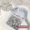 Leque Rei de Fundo Plano com Diamantes, Diamantes Redondos Transparentes, Semicírculo de Cristal Brilhante, Diamantes Coloridos de Fundo Plano, Diamantes Soltos Ss4, Joias de Diamante para Nail Art