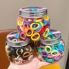 Elásticos Coloridos para Cabelo Infantil, Elásticos de Borracha Descartáveis, Argolas para Cabelo de Bebê, Cordas de Cabelo Pequenas e Duráveis, Argolas de Toalha para Meninas, Novo Estilo