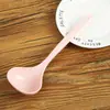 Colher de Sopa de Palha de Trigo para Uso Doméstico, Cabo Longo, Pendurável, Colher Espessa para Mingau, Utensílio de Cozinha