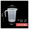 Taza medidora de plástico engrosada venta directa de fábrica taza medidora con escala clara y asa taza medidora de asa recta de alta transparencia