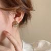 Aretes de Flores de Cristal de Temperamento de Alta Gama para Mujer, Exquisitos Aretes Geométricos Coloridos, Venta al por Mayor de Aretes Populares de Douyin 2025